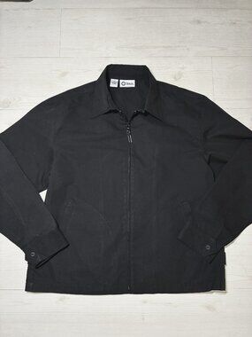 Stitch Men's Black Full Zip Collared Jacket Size XL Lightweight Polyester